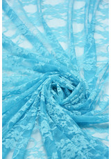 Кружево стрейчевое голубой цветок (CC-7432) фото 2