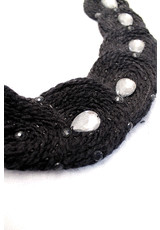 Украшение черное вязаное со стразами (GG-7410) фото 3