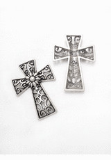 Крест винтажное серебро ажурный (FF-5730) фото 2
