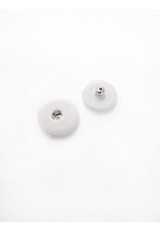 Кнопки пришивные 12мм белая ткань (GG-3660) фото 1