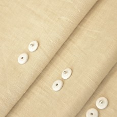 Кнопка декоративная пришивная круглая маленькая металлическая обтянута белой тканью Fiocchi (t0742) фото 2