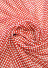 Шифон шелк красный мелкий горох (DG-06201) фото 2