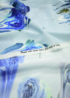 Крепдешин стрейч голубые розы (DG-4752) фото 3