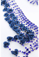 Тесьма металл синие розы (DG-0282) фото 1