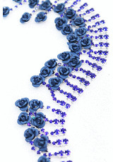 Тесьма металл синие розы (DG-0282) фото 2