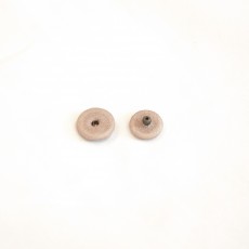 Кнопка декоративная пришивная круглая маленькая металлическая обтянута тканью пыльная роза Fiocchi (t0745) фото 1