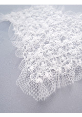 Свадебная вышивка на сетке аппликация белая (CC-8510) фото 2
