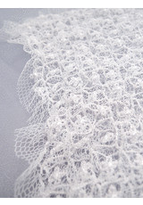 Свадебная вышивка на сетке аппликация белая (CC-8510) фото 3
