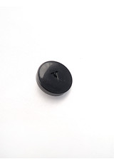 Пуговица черная пластиковая с логотипом 22 мм фото 2
