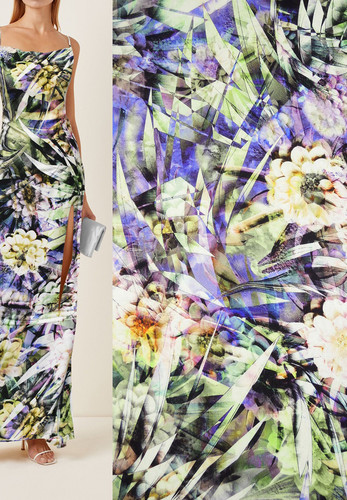 Именная вискоза мозаика цветы (DG-3482)