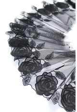 Вышивка на сетке черные розы20см (DG-9600) фото 1