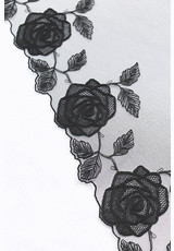 Вышивка на сетке черные розы20см (DG-9600) фото 2