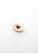 Пуговица овальная золотая с черным пластик маленькая фото 3