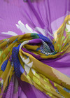 Именной шифон шелк креш фиолетовый цветы (DG-7903) фото 2
