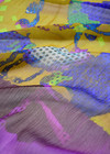 Именной шифон шелк креш фиолетовый цветы (DG-7903) фото 3