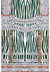Крепдешин стрейч купон зеленая зебра (DG-7013) фото 2