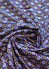 Шелк атласный синий геометрический орнаментом (GG-6149) фото 2