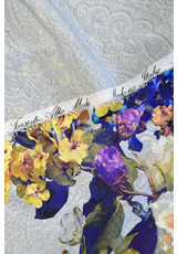 Креп шелк стрейч голубой цветочный бордюр (DG-1613) фото 4