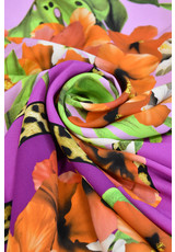 Шелк стрейч платок тропические цветы (DG-3923) фото 3