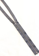 Молния металл 4м никель один бегунок 70 см серая тесьма (RIRI-2000) фото 2