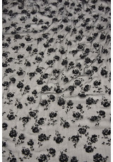 Шифон шелк черный велюровые розы (DG-2233) фото 2