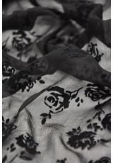 Шифон шелк черный велюровые розы (DG-2233) фото 3