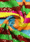 Пайетки на сетке в разноцветную полоску фото 2