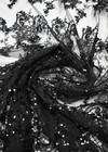 Вышивка на сетке пайетками черная (DG-1143) фото 2