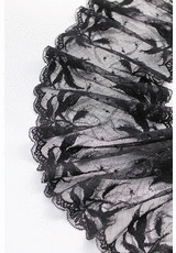 Вышивка на сетке черные листья фото 2