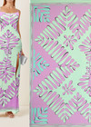 Трикотаж холодная вискоза купон бирюзовый абстракция (DG-5453) фото 1