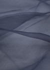 Органза натуральный шелк синяя Blumarine (FF-3653) фото 3