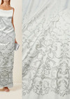 Жаккард серебристый узор барокко Versace фото 1