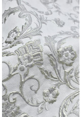 Жаккард серебристый узор барокко Versace фото 2