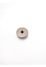 Кнопка металлическая бронзовая с пурпурным кристаллом 18 мм фото 3