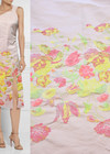 Тафта купон вышивка розовые тюльпаны Carolina Herrera фото 1