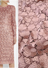 Кружево макраме цветочный узор жемчужно розовое (DG-2773) фото 1
