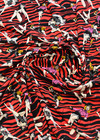 Трикотаж черно-красная зебра Cavalli фото 2