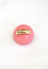 Пуговица розовая золотой декор Шанель 25 мм фото 1