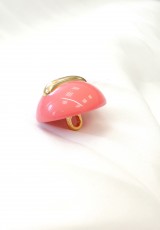Пуговица розовая золотой декор Шанель 25 мм фото 4