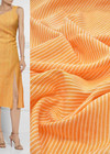 Лен рубашечный оранжевая полоска фото 1