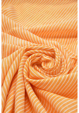 Лен рубашечный оранжевая полоска фото 2