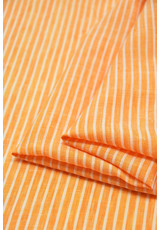 Лен рубашечный оранжевая полоска фото 3