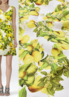 Жаккард матлассе хлопок лимоны на белом Roberto Cavalli фото 1