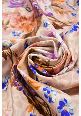 Дизайнерский джинс стрейч фиолетовые цветы (DG-9404) фото 2