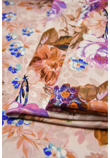 Дизайнерский джинс стрейч фиолетовые цветы (DG-9404) фото 4