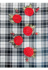 Аппликация цветок красная роза велюр вышивка от бренда Ulisse (DG-4440) фото 2