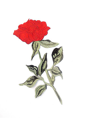 Аппликация красная роза (FF-6440)