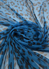 Шифон шелковый синий леопард (LV-8014) фото 2
