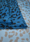 Шифон шелковый синий леопард (LV-8014) фото 3