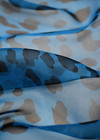 Шифон шелковый синий леопард (LV-8014) фото 4